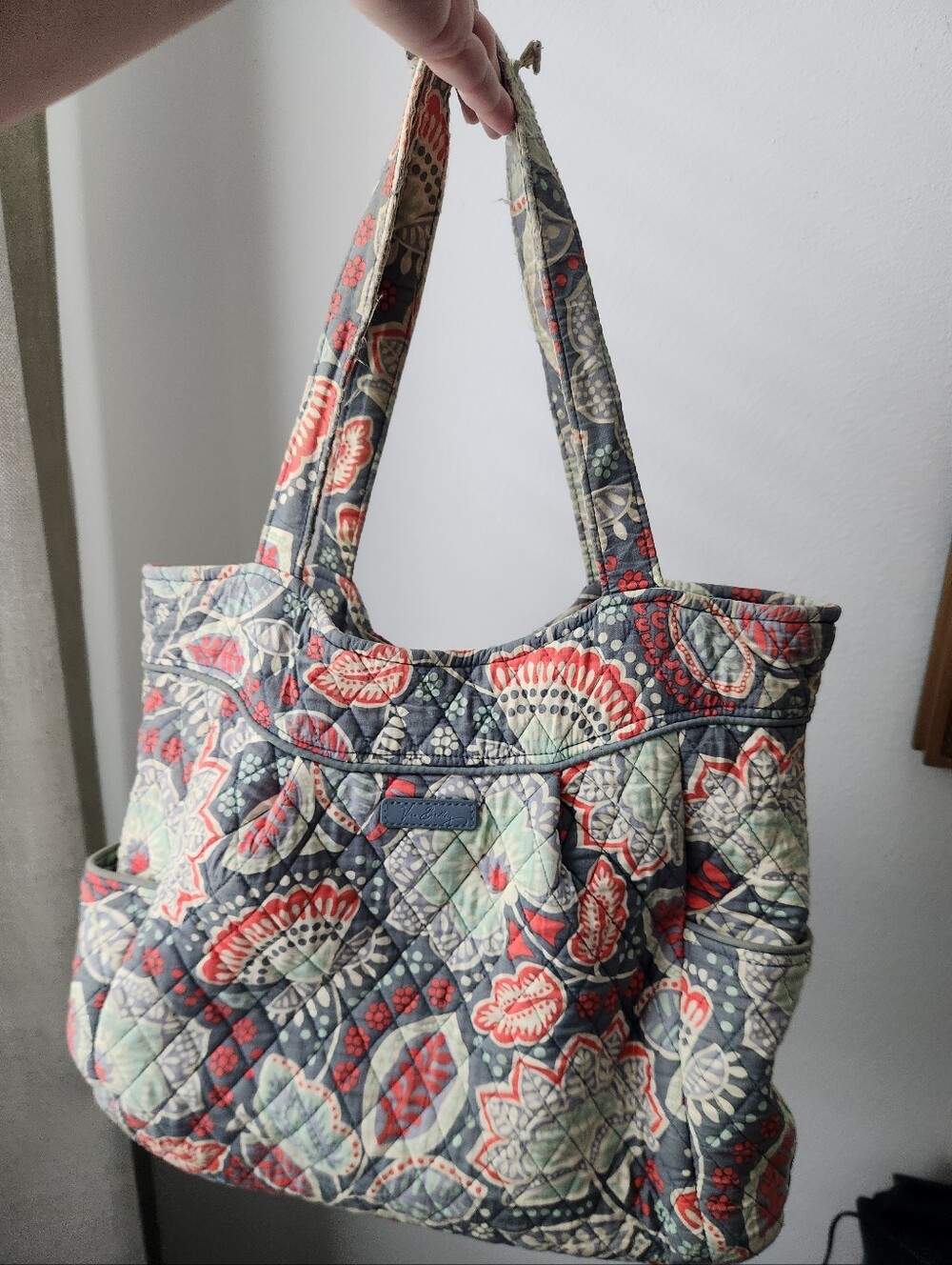 Vera Bradley Pleated Tote Shoulder Bag in Nomadic Floral - Retired